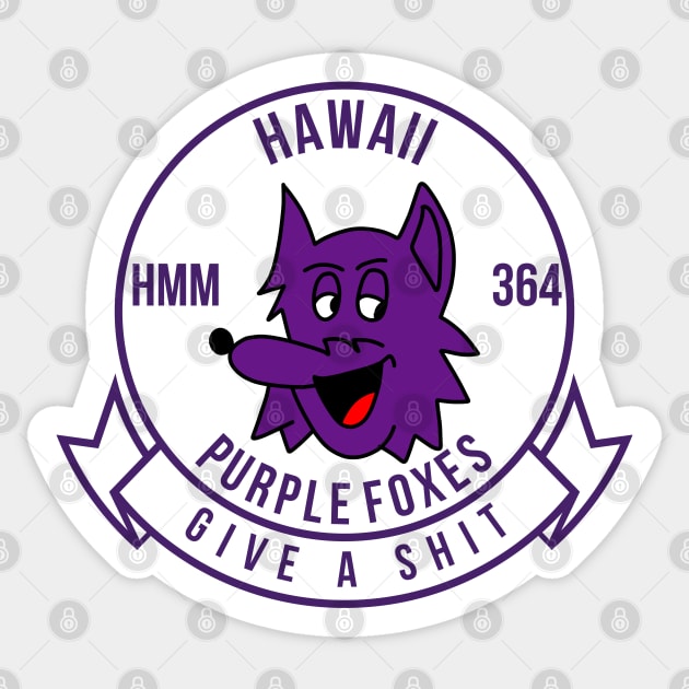 HMM or VMM 364 The Purple Foxes Sticker by Yeaha